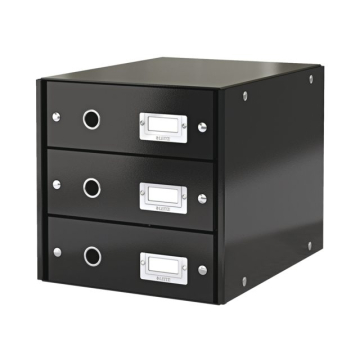 Ladenbox Leitz WOW Click & Store 3 laden zwart