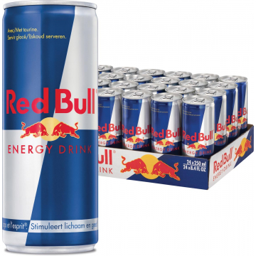 Red Bull energiedrank 25 cl, pak van 24 stuks, regular