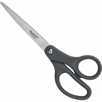 Leitz schaar, 18 cm, titanium, donkergrijs, op blister