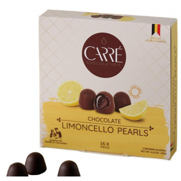Carré Limoncello Pearls chocolade, doos van 120 gram