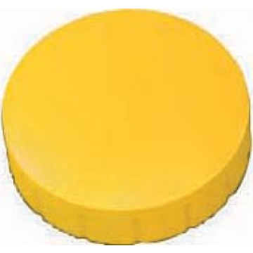 Maul magneet MAULsolid, diameter 24 x 8 mm, geel, doos met 10 stuks