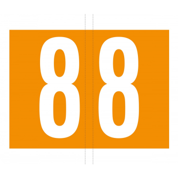 Codetab 8, rol van 500 tabs, oranje