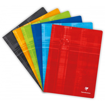 Clairefontaine schrift Metric voor ft A4+, 192 bladzijden, seyès, geassorteerde kleuren