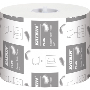 Katrin Plus toiletpapier voor dispensers, 2-laags, 800 vellen, pak van 36 rollen