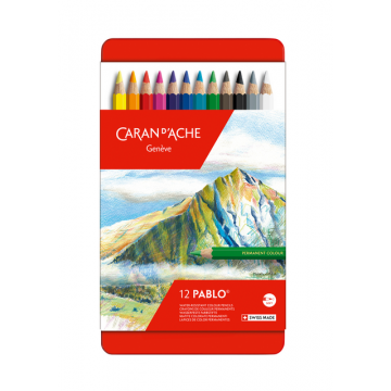 Kleurpotloden Caran d'Ache Pablo assorti blik ÃÂ  12stuks