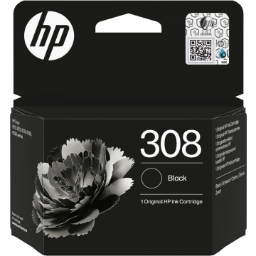 HP inktcartridge 308, 160 pagina's, OEM 7FP21UE, zwart
