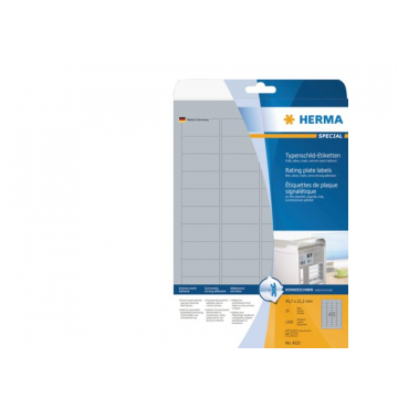 Etiket HERMA 4216 105x148mm weerbestendig zilver 100stuks