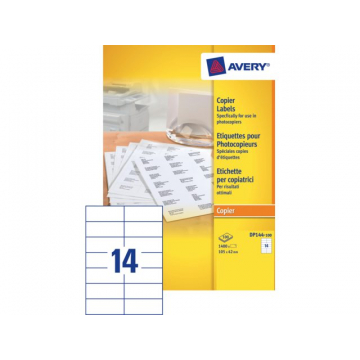 Etiket Avery DP144 105x42mm wit 1400stuks