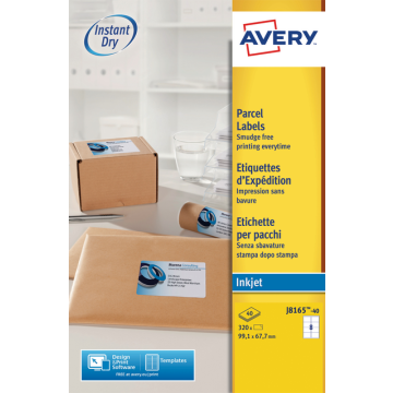 Etiket Avery J8165-40 99.1x67.7mm wit 320stuks