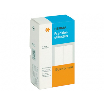 Frankeeretiket HERMA 4329 dubbel 163x45mm 500stuks