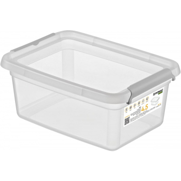 DONAU Home opbergdoos, 4,5 liter, transparant