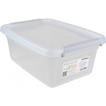 DONAU Home opbergdoos, 12,5 liter, transparant