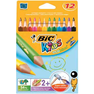 Bic kleurpotlood Ecolutions Evolution Triangle 12 potloden in een kartonnen etui