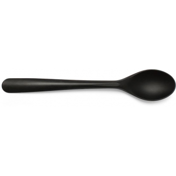 Folia dessertlepel, herbruikbaar, uit CPLA, 14,5 cm, zwart, pak van 50 stuks