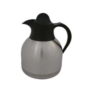 Koffiekan 1liter roestvrijstaal zwarte dop