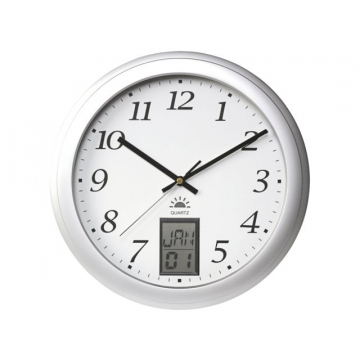 Wandklok Unilux Instinct 30,5cm zilvergrijs/wit