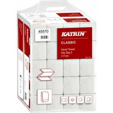 Handdoek Katrin Z-vouw 2lgs 23x23cm 20x200st 45570