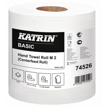 Handdoekrol Katrin centerfeed 2l wit m 150mx178mm