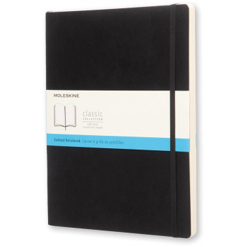 Moleskine notitieboek, ft 19 x 25 cm, puntraster, soepele cover, 192 blad, zwart