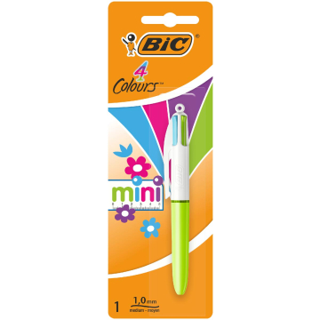 Bic 4 Colours Mini balpen, medium, op blister