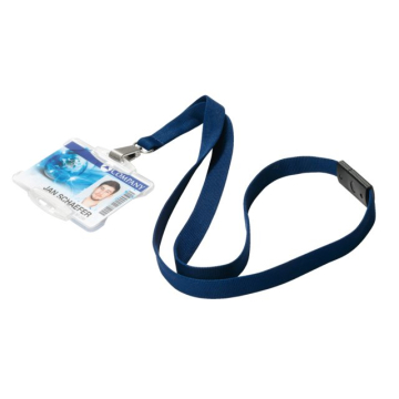 Textielkoord Durable 8127 met karabijnhaak nachtblauw