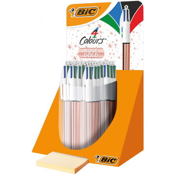 Bic balpen 4 Colours Shine, ros