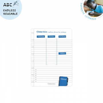 Correctbook Core weekplanner ft A5, 10 bladzijden (5 vel), uitwisbaar / herbruikbaar