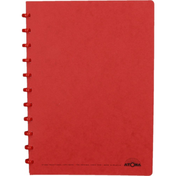 Atoma schrift, ft A4, 144 bladzijden, geruit 5 mm, rood