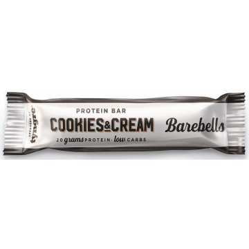Barebells snack Cookies & Cream, reep van 55 g