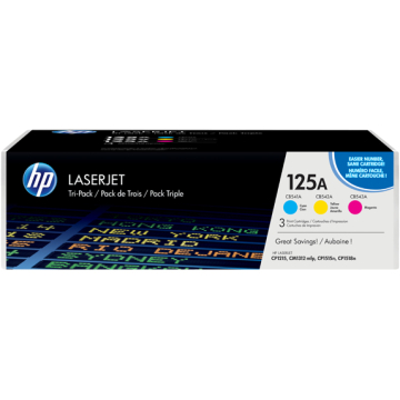 125A cyaan, geel, magenta LaserJet tonercartridges, 3-pack