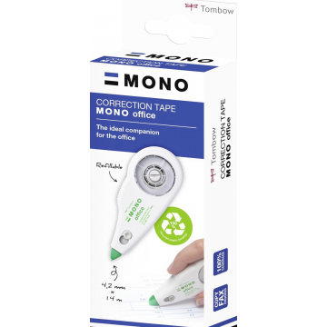Tombow Correctieroller Mono Office, navulbaar, op blister