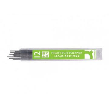 Q-Connect potloodstiften 0,9 mm HB etui van 12 stuks
