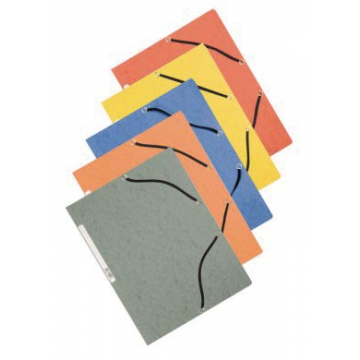 Q-CONNECT elastomap, A4, 3 kleppen en elastieken, karton, geassorteerde kleuren