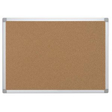 Q-Connect kurkbord met aluminium frame 90 x 60 cm