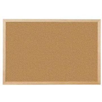 Q-Connect kurkbord met houten frame 90 x 60 cm