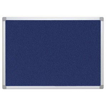 Q-Connect textielbord met aluminium frame 60 x 45 cm blauw