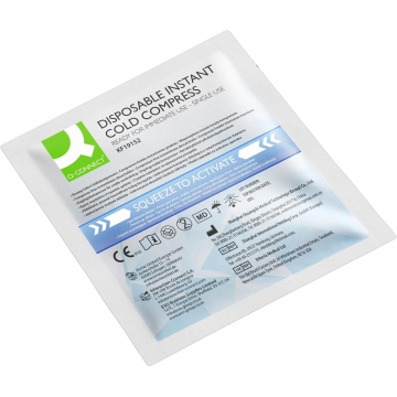 Q-CONNECT koud kompres, 13 x 14 cm, eenmalig gebruik, doos van 10 stuks