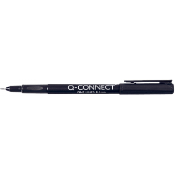 Q-Connect fineliner, 0,4 mm, zwart