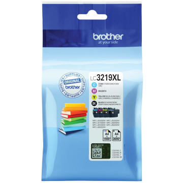 Brother inktcartridge 4 kleuren, 1500 - 3000 pagina's - OEM: LC-3219XLVAL