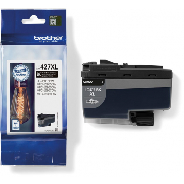 Brother inktcartridge, 6.000 pagina's, OEM LC-427XLBK, zwart