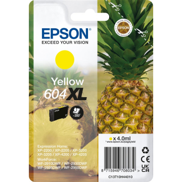 Epson inktcartridge 604 XL, 350 pagina's, OEM C13T10H44010, geel