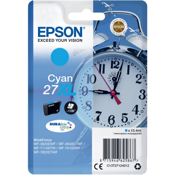 Epson inktcartridge 27XL cyaan, 1100 pagina's - OEM: C13T27124012