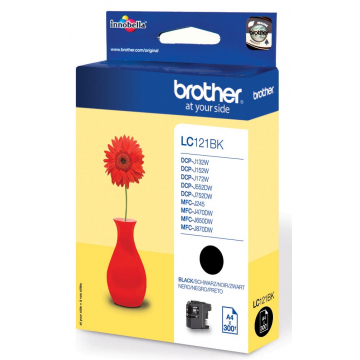 Brother Inktcartridge zwart - 300 pagina's - LC121BK