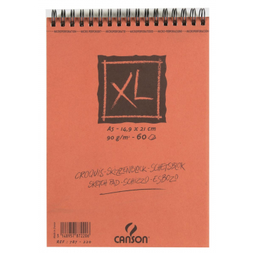 Canson schetsblok XL ft 14,8 x 21 cm (A5), blok van 60 blad