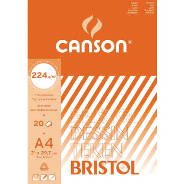 Canson tekenblok Bristol ft 21 x 29,7 cm (A4)