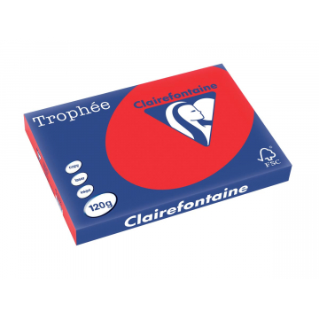 Clairefontaine Trophée Intens A3 koraalrood, 120 g, 250 vel