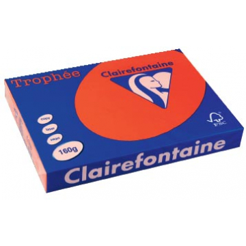 Clairefontaine Trophée Intens A3 koraalrood, 160 g, 250 vel