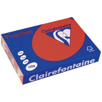 Clairefontaine Trophée Intens A4 kersenrood, 120 g, 250 vel