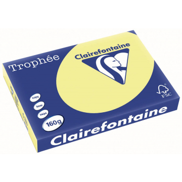 Clairefontaine Trophée Pastel A3 citroengeel, 160 g, 250 vel