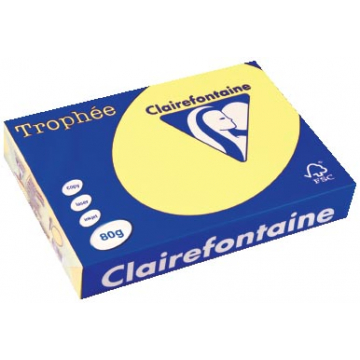 Clairefontaine Trophée Pastel A4 citroengeel, 80 g, 500 vel